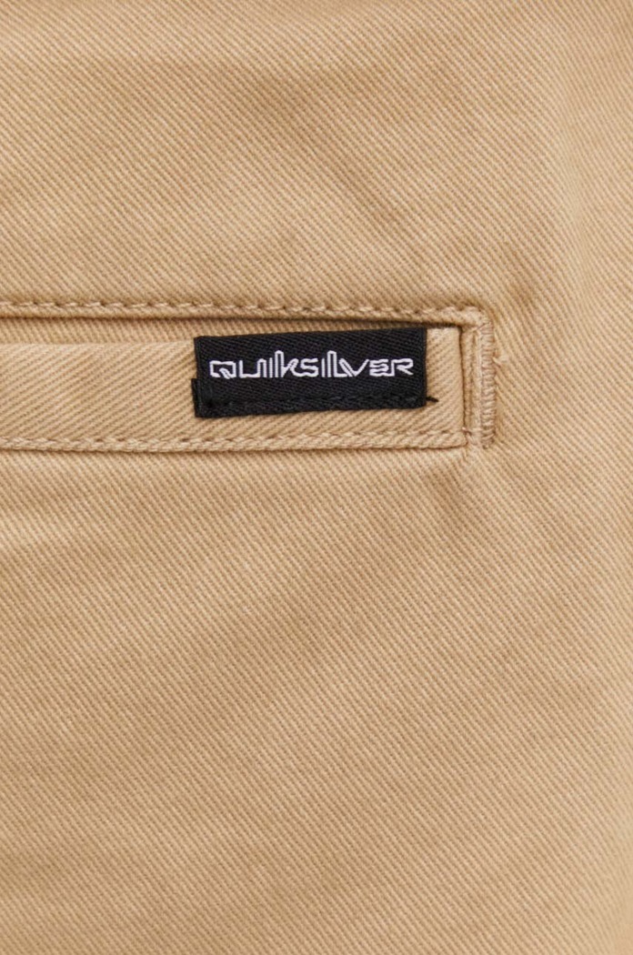 Βαμβακερό παντελόνι Quiksilver μπεζ AQYNP03020