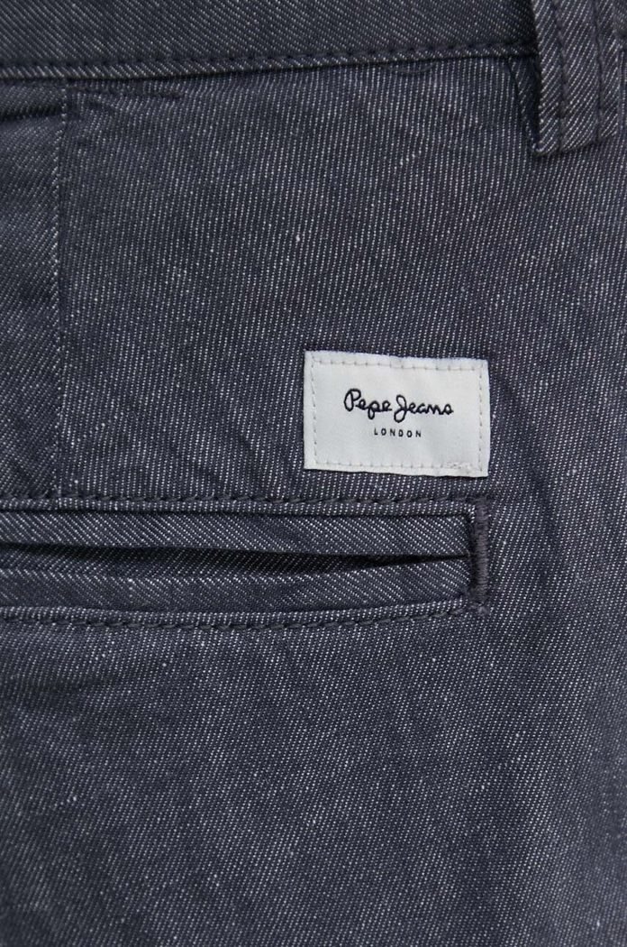 Pepe Jeans spodnie RELAXED PLEATED LINEN PANTS szary PM211700