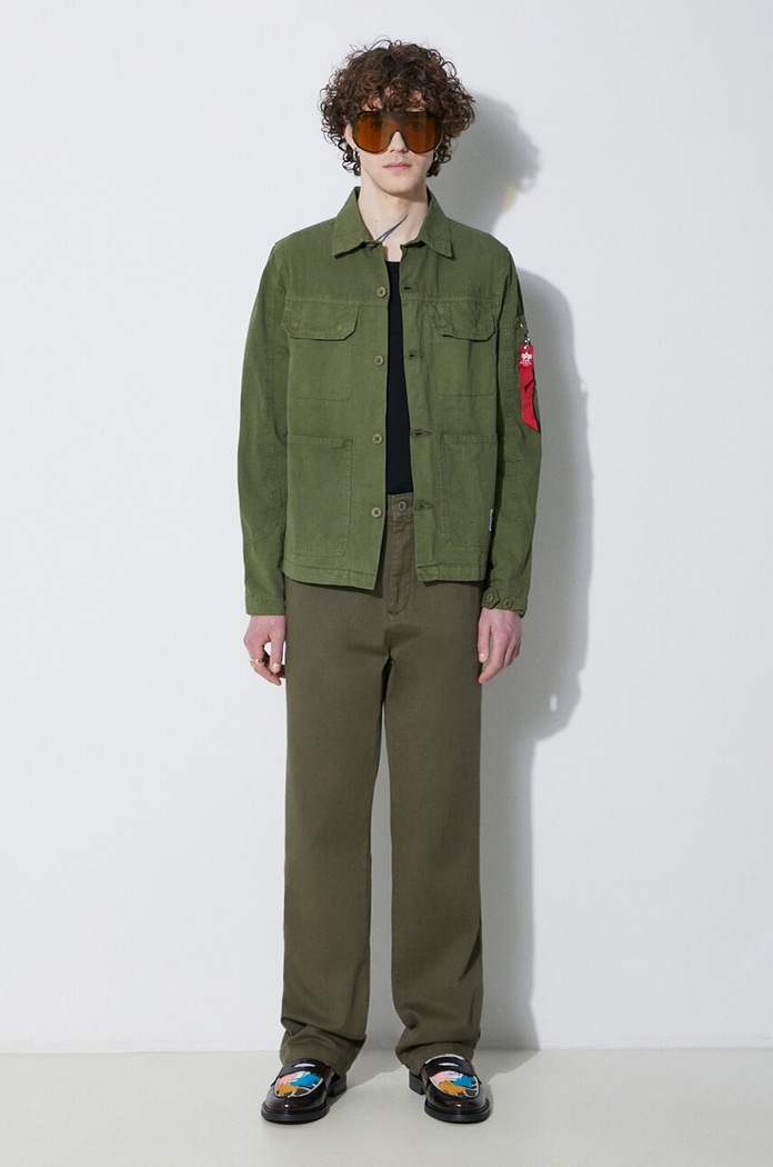 Alpha Industries pantaloni Chino 146203 verde SS25
