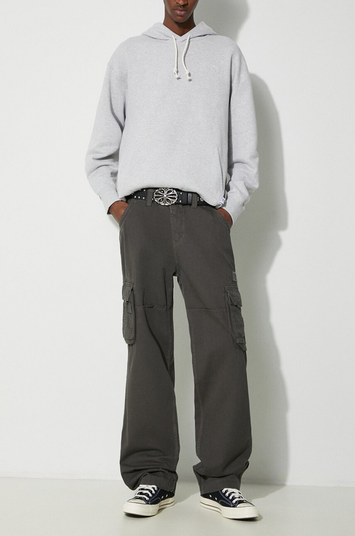 Βαμβακερό παντελόνι Alpha Industries Jet Pant βαμβάκι γκρί 101212