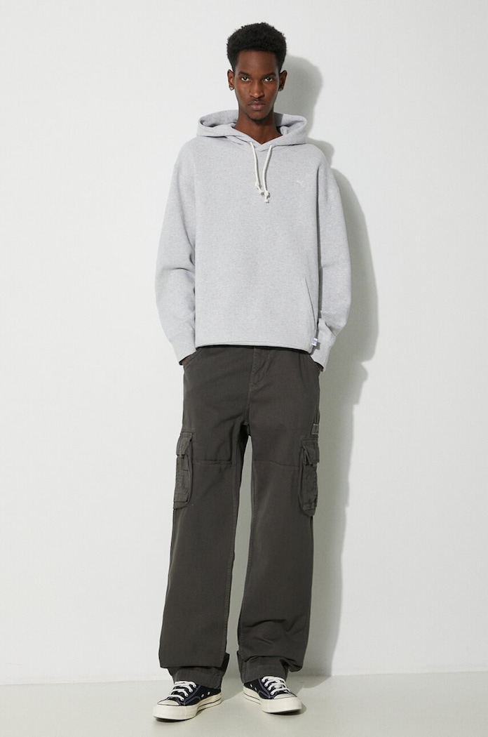 Βαμβακερό παντελόνι Alpha Industries Jet Pant 101212 γκρί SS25