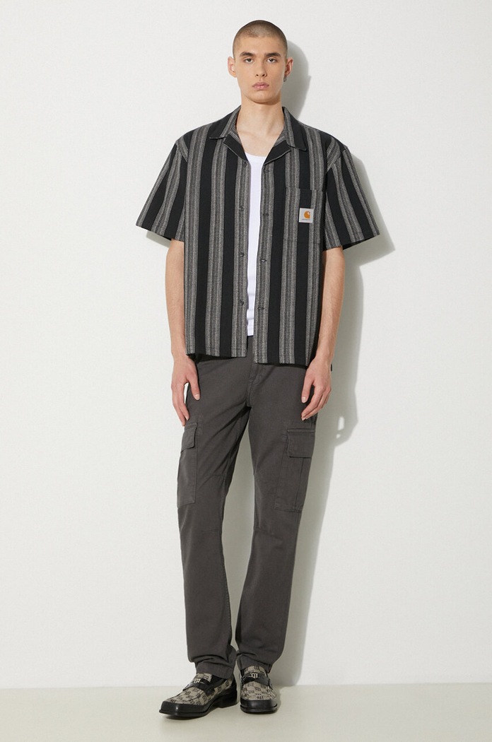 Bavlněné kalhoty Alpha Industries Agent Pant 158205 šedá SS25
