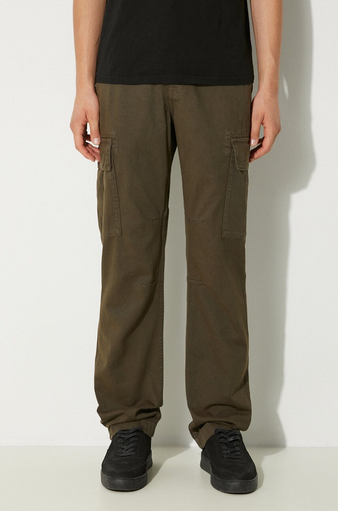 Bavlnené nohavice Alpha Industries Agent Pant bavlna zelená 158205