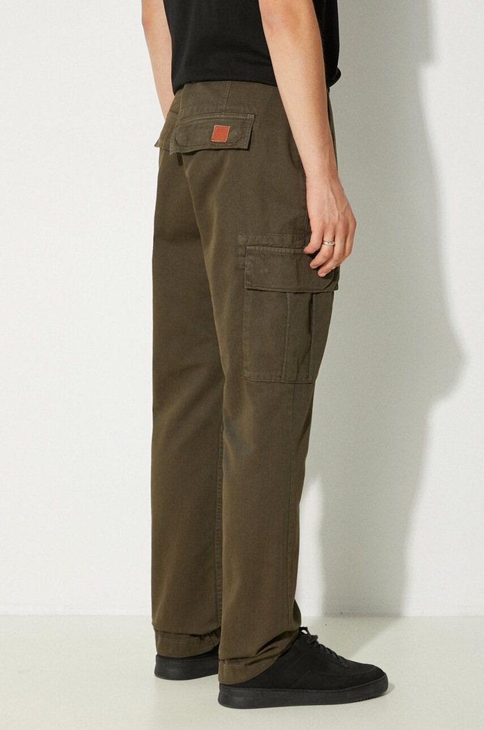 Bavlnené nohavice Alpha Industries Agent Pant 158205 zelená SS25