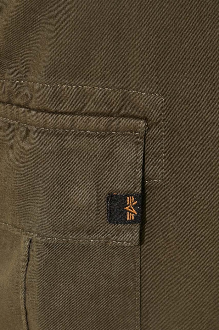 Bavlnené nohavice Alpha Industries Agent Pant zelená 158205