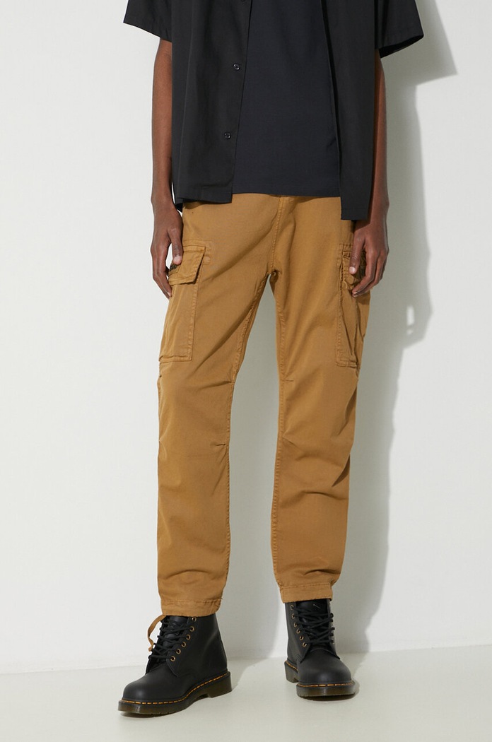 Alpha Industries spodnie Squad Pant z elastanem beżowy 188202