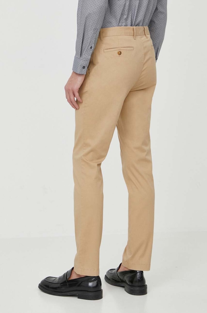 Îmbrăcăminte Michael Kors Pantaloni chinos bărbați cu bumbac CS4301KDR2 bej