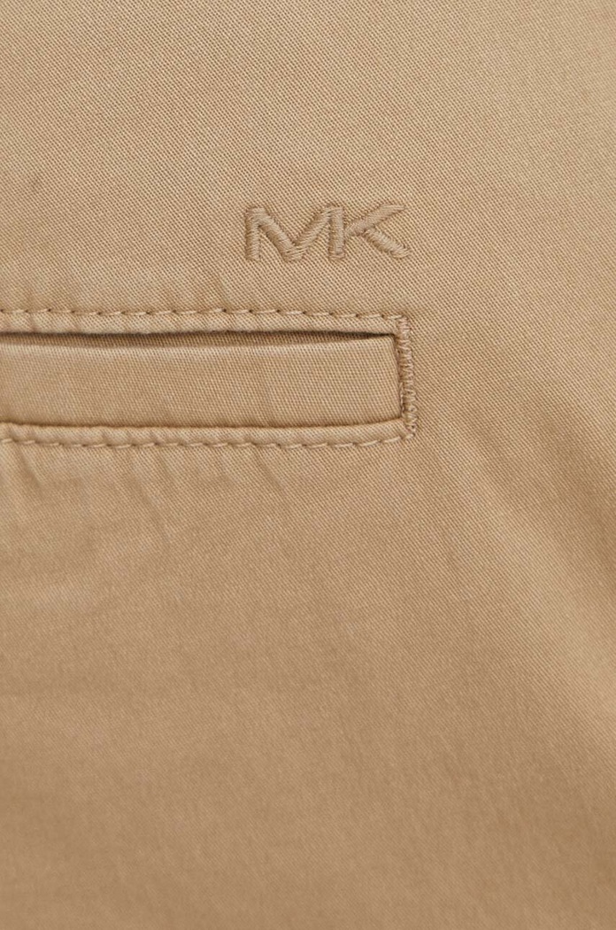 Pantaloni chinos bărbați cu bumbac Michael Kors CS4301KDR2 bej