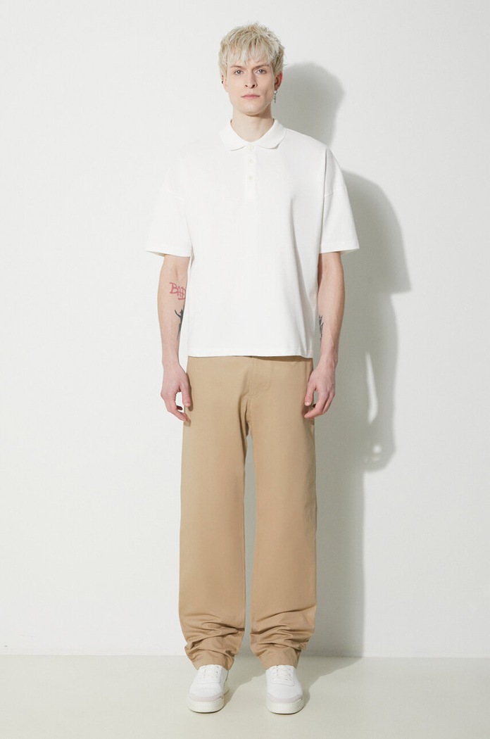 Bavlněné kalhoty A.P.C. Pantalon Chuck COGEW.H08408.BAA béžová SS24