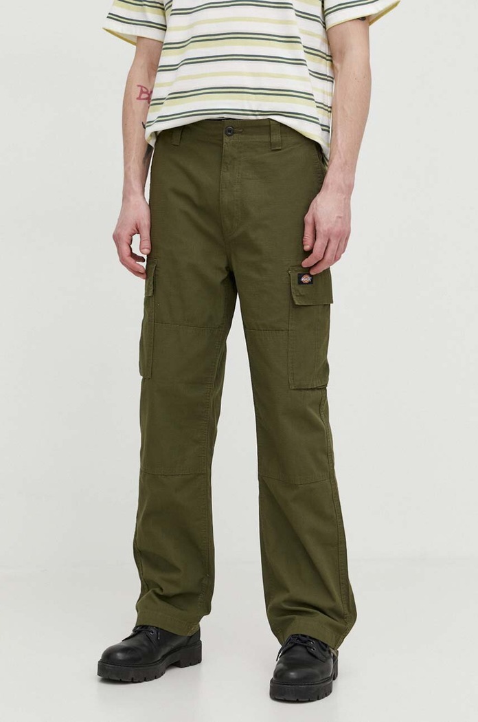 Бавовняні штани Dickies EAGLE BEND бавовна зелений DK0A4X9X