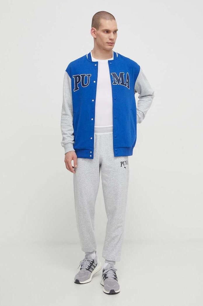 Tepláky Puma SQUAD 678972 šedá SS24