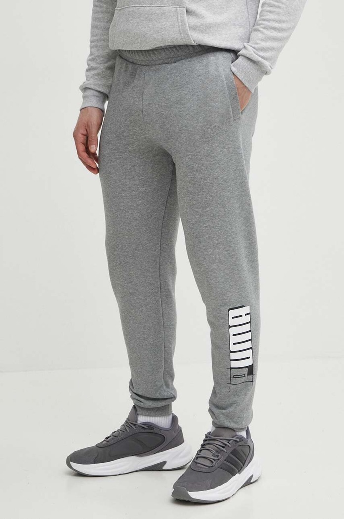 Спортен панталон Puma трикотаж сив 678980