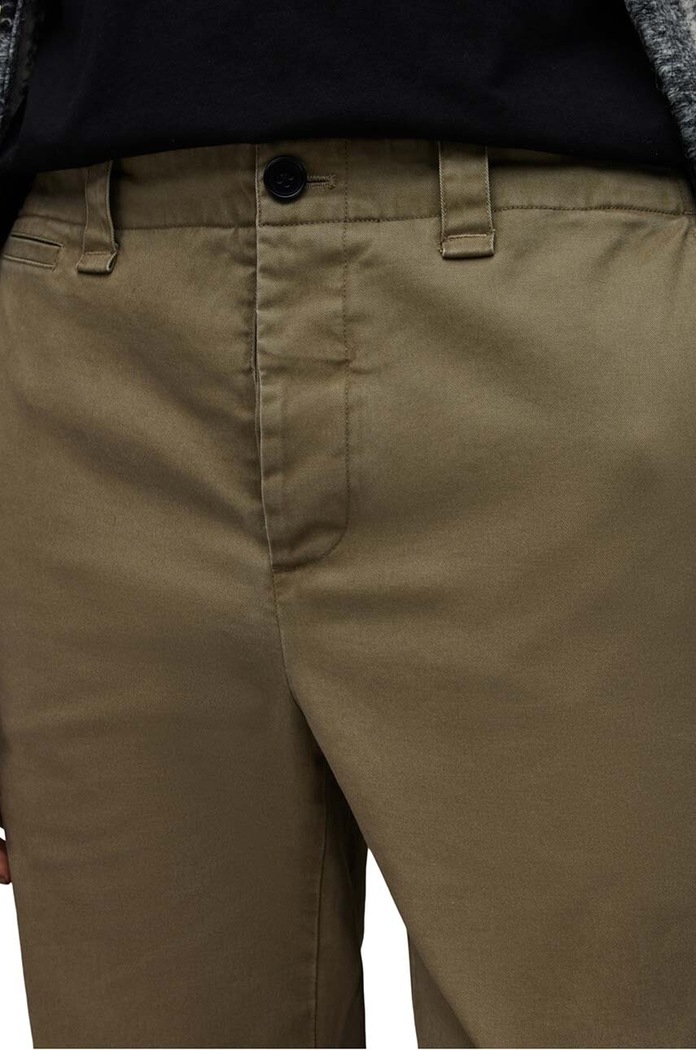 Βαμβακερό παντελόνι AllSaints VERNE MM064Y πράσινο SS24