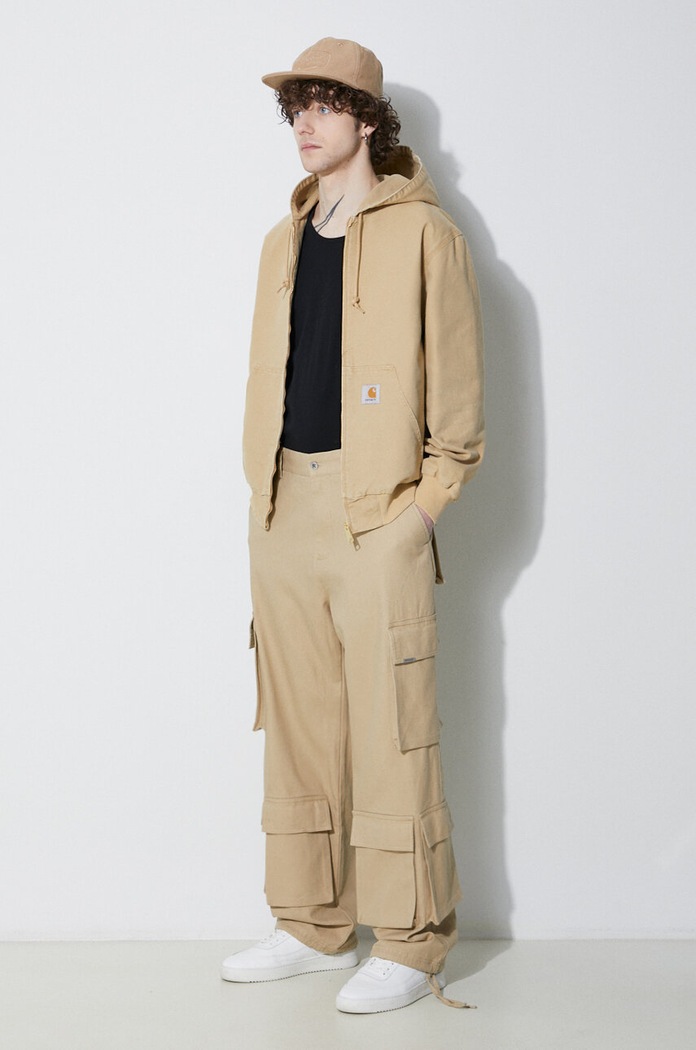 Βαμβακερό παντελόνι Represent Baggy Cargo Pant MLM521.494 μπεζ SS24