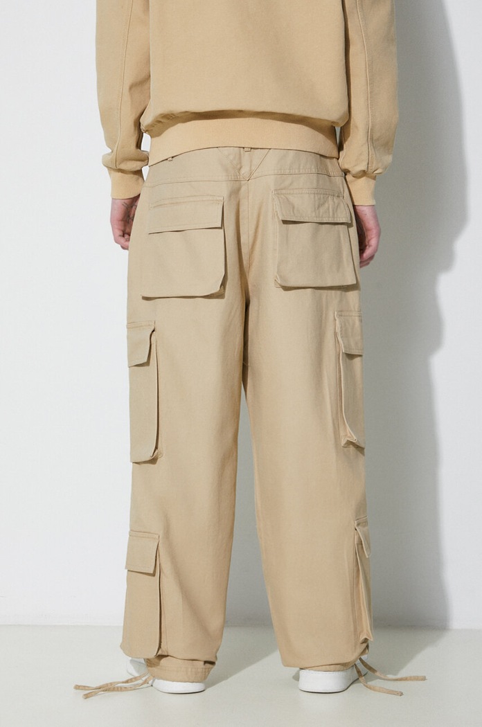 Ρούχα Βαμβακερό παντελόνι Represent Baggy Cargo Pant MLM521.494 μπεζ