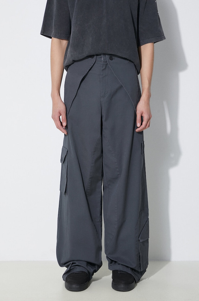 A-COLD-WALL* pantaloni Overlay Cargo Pant tessuto elasticizzato grigio ACWMB276