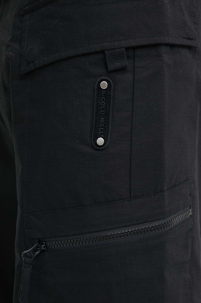 A-COLD-WALL* pantaloni de bumbac Static Zip Pant ACWMB278C negru