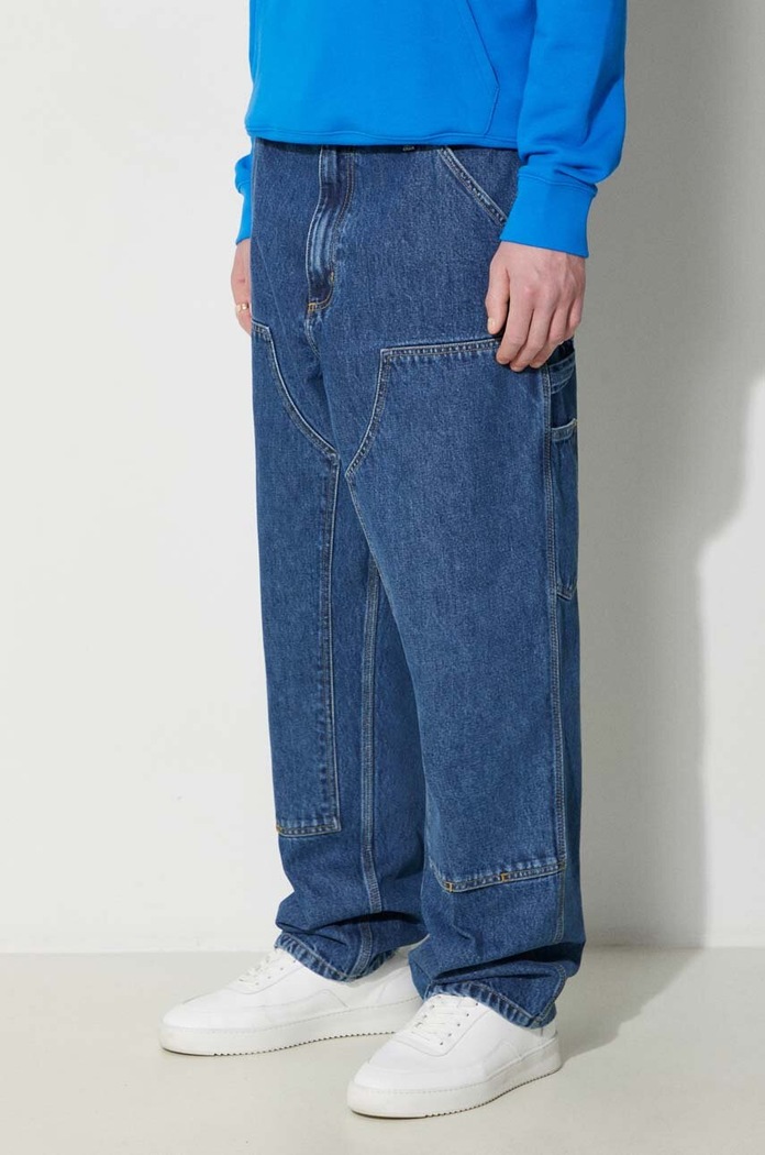 Дънки Carhartt WIP Double Knee Pant син I032699.106