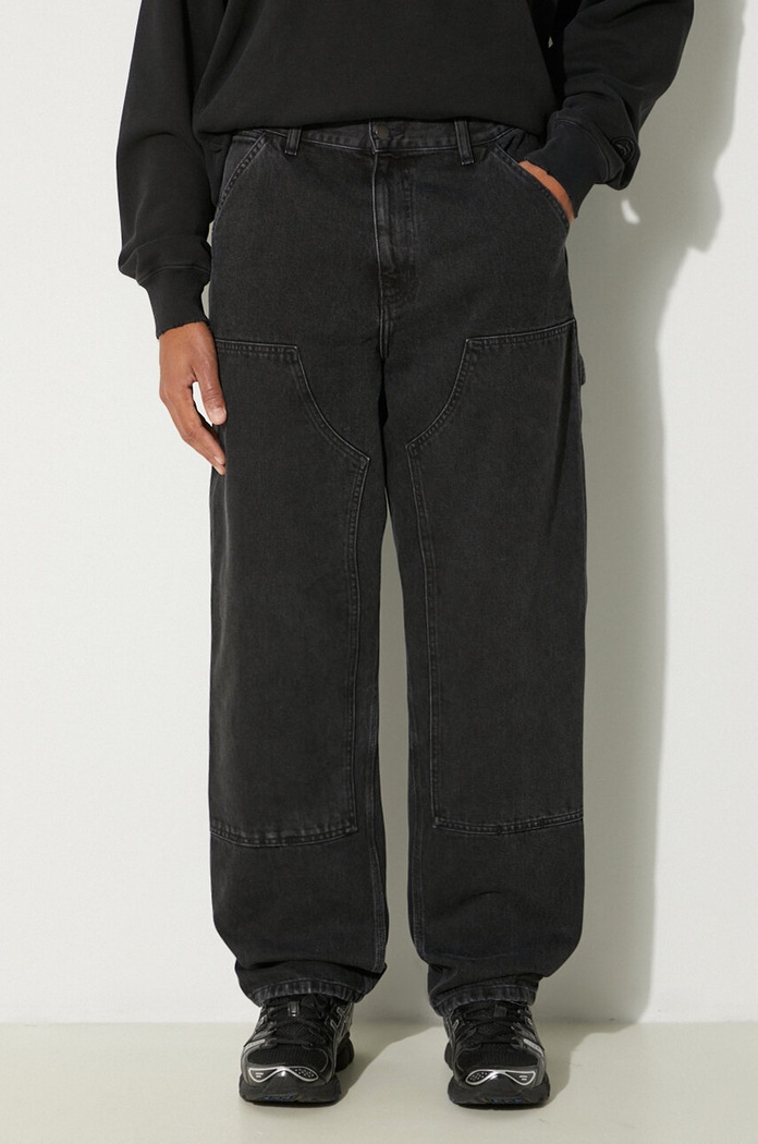 Džíny Carhartt WIP Double Knee Pant černá I032699.8906