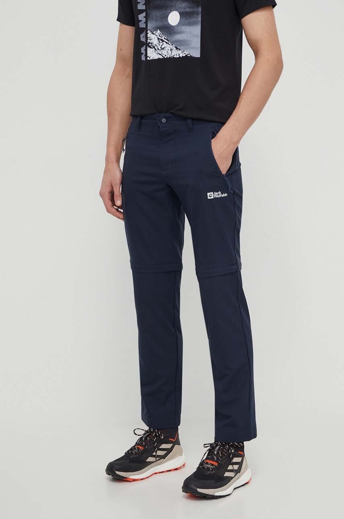 Jack Wolfskin pantaloni de exterior ACTIVE TRACK panza bleumarin 1508241