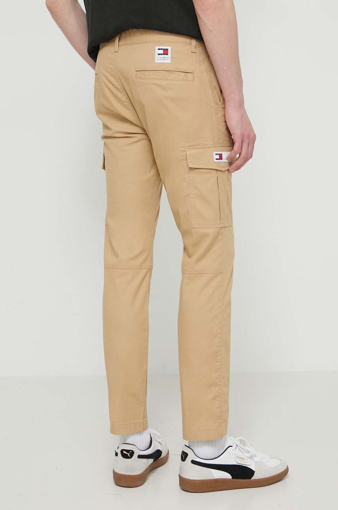 Odzież Tommy Jeans spodnie DM0DM18940 beżowy