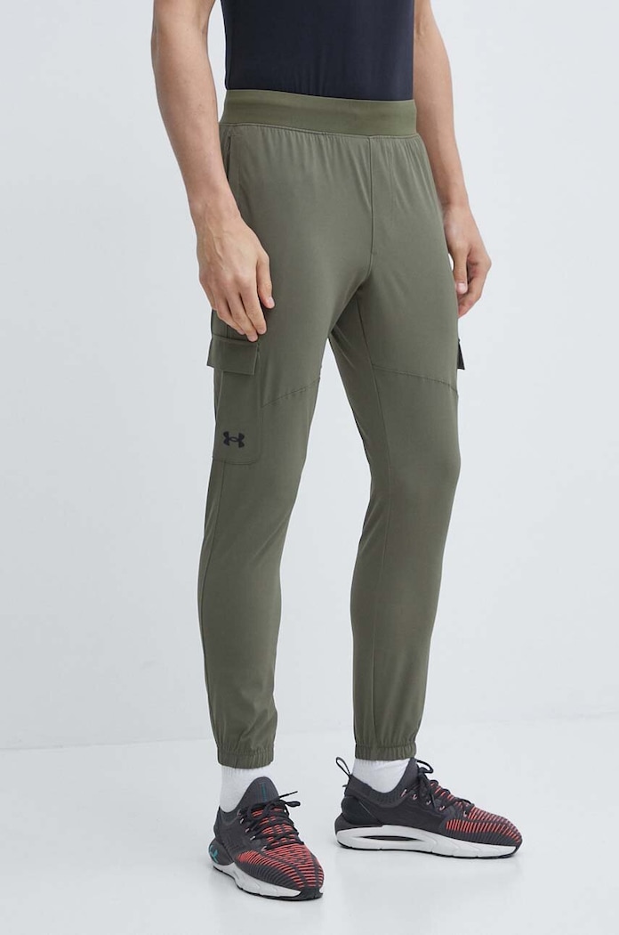 Under Armour spodnie treningowe z elastanem zielony 1380358