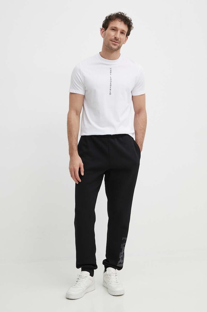Karl Lagerfeld pantaloni de trening 241M2101 negru SS24
