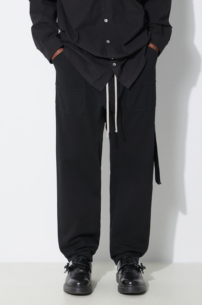 Rick Owens cotton joggers jersey black DU01D1370.RIG.09