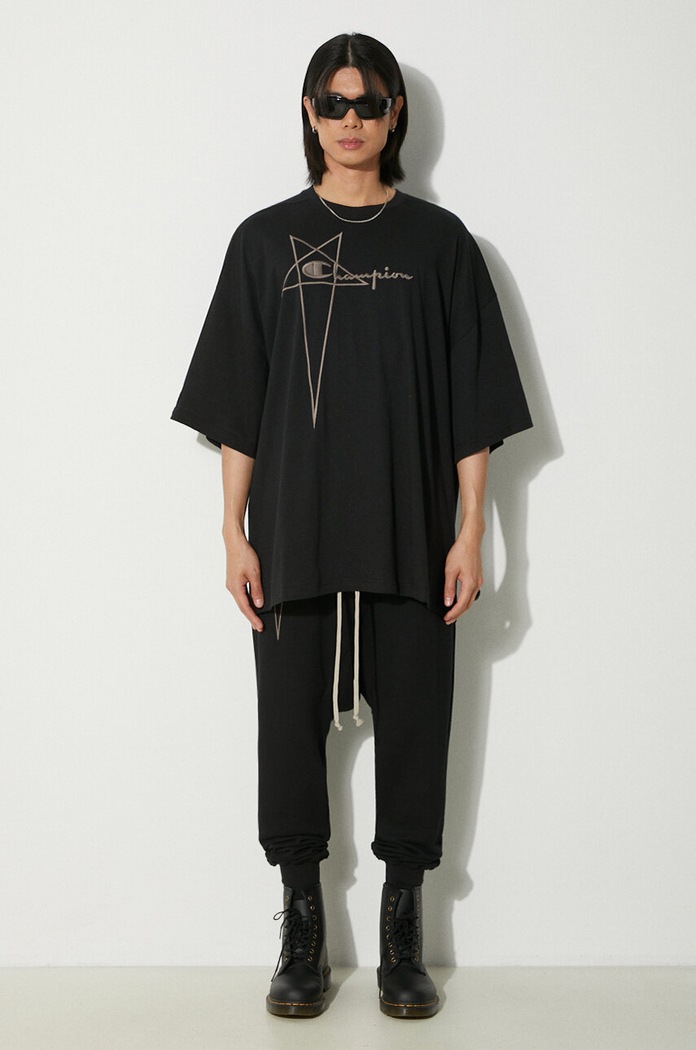 Rick Owens trousers x Champion Prisoner Drawstring CM01D9245 black SS24
