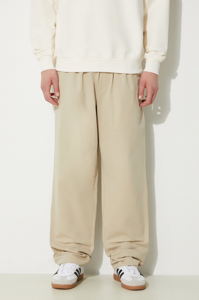 Βαμβακερό παντελόνι ICECREAM Skate Pant βαμβάκι μπεζ IC24109