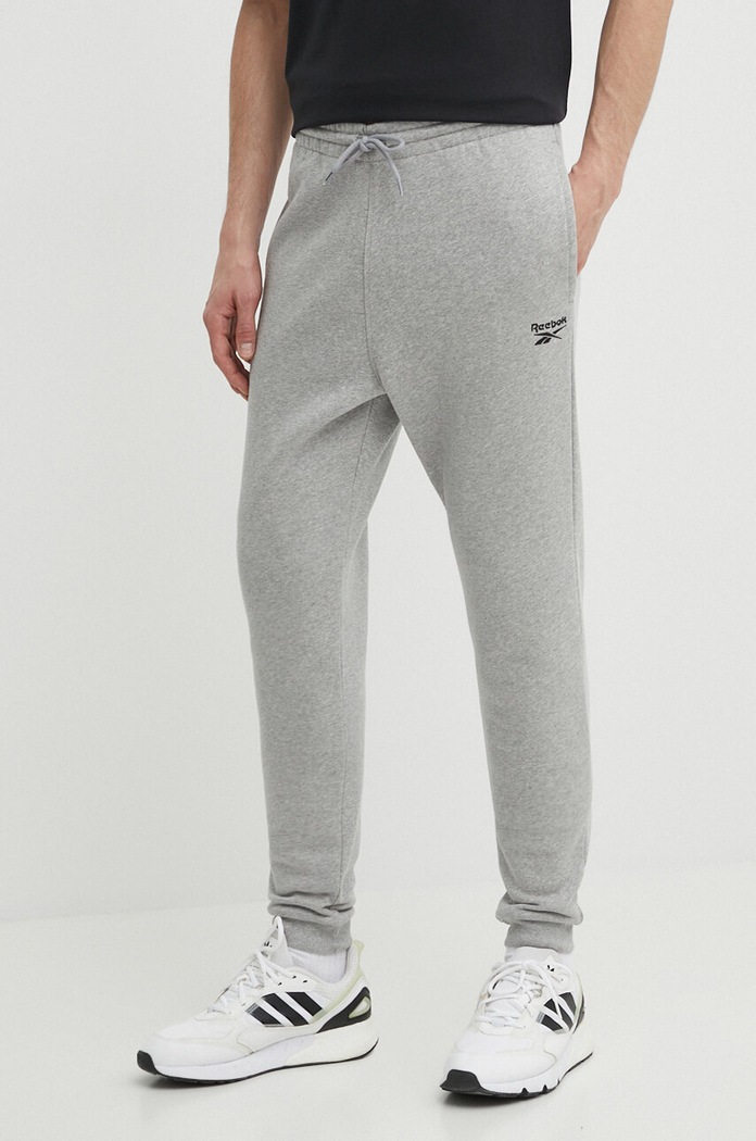 Reebok spodnie dresowe Identity dzianina szary 100202848