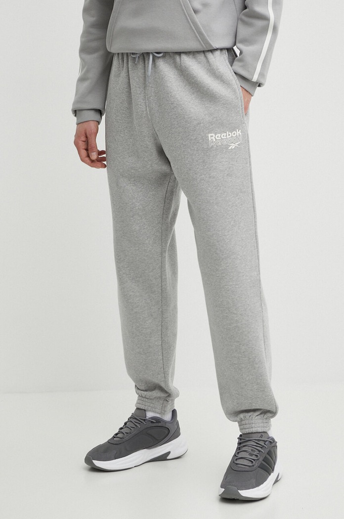 Reebok spodnie dresowe Brand Proud dzianina szary 100075614