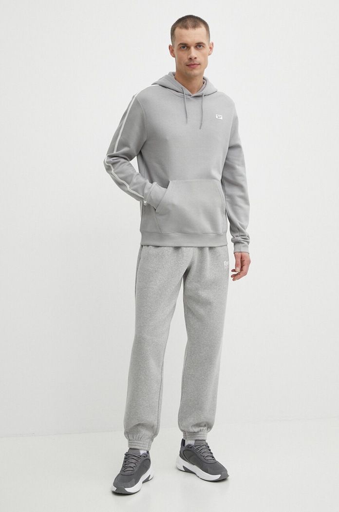 Reebok spodnie dresowe Brand Proud 100075614 szary SS24