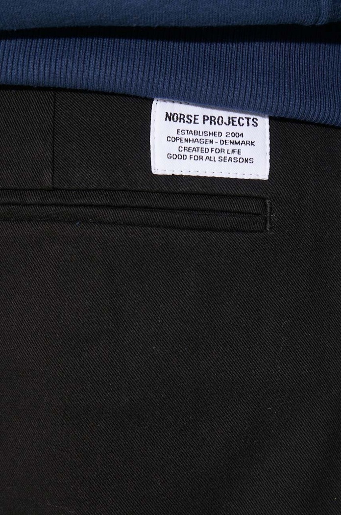 Παντελόνι Norse Projects Aros Regular Organic N25.0368.9999 μαύρο