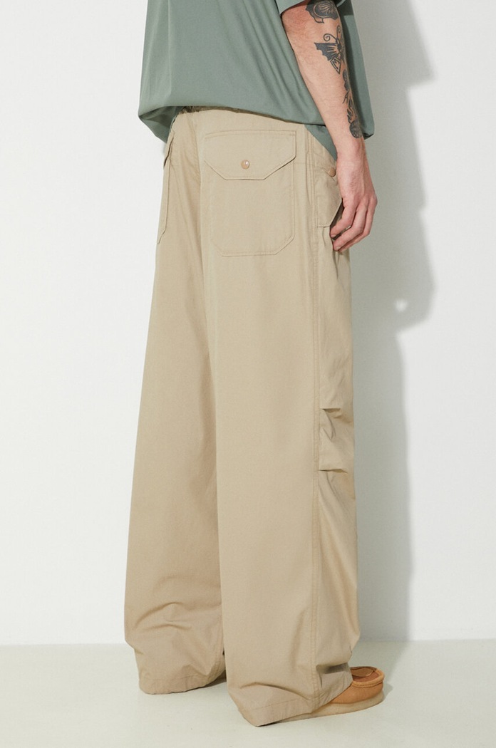 Ρούχα Βαμβακερό παντελόνι Engineered Garments Over Pant OR343.ZT154 μπεζ