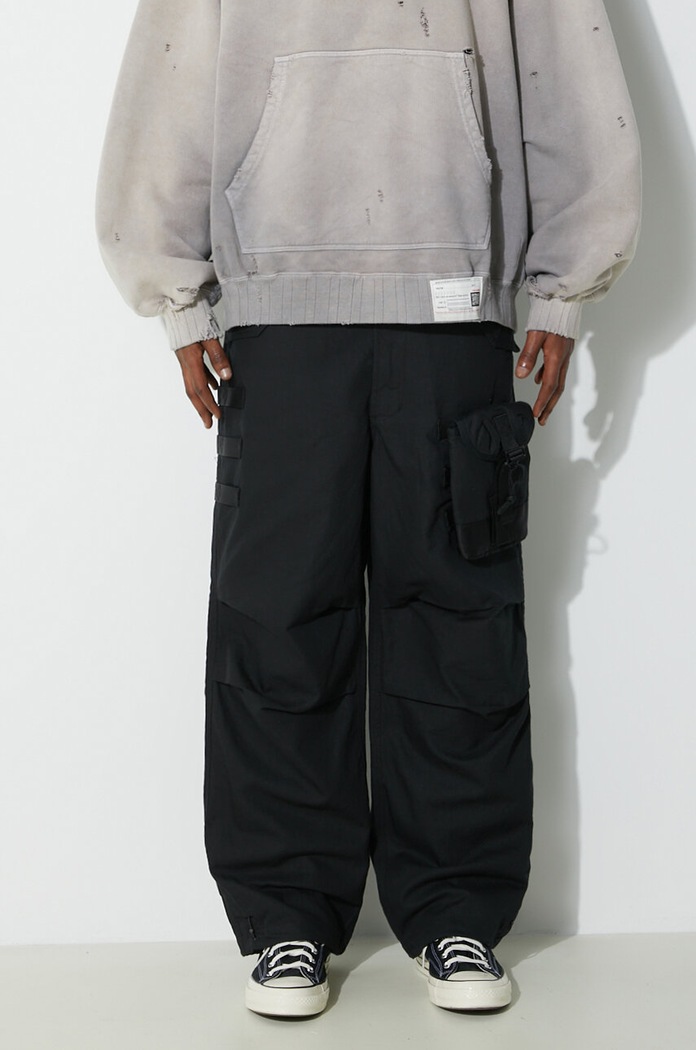 Maharishi trousers M.A.L.I.C.E. M51 Cargo Pants Cotton Hemp Twill 28 plain black 5051.BLACK