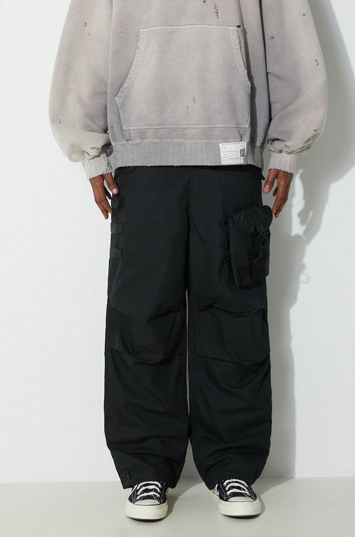 Maharishi trousers M.A.L.I.C.E. M51 Cargo Pants Cotton Hemp Twill 28 plain black 5051.BLACK