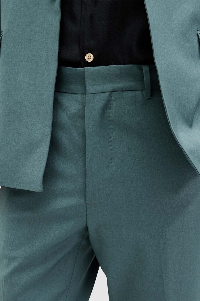 Oblečenie Vlnené nohavice AllSaints MOAD TROUSER MM514Z tyrkysová