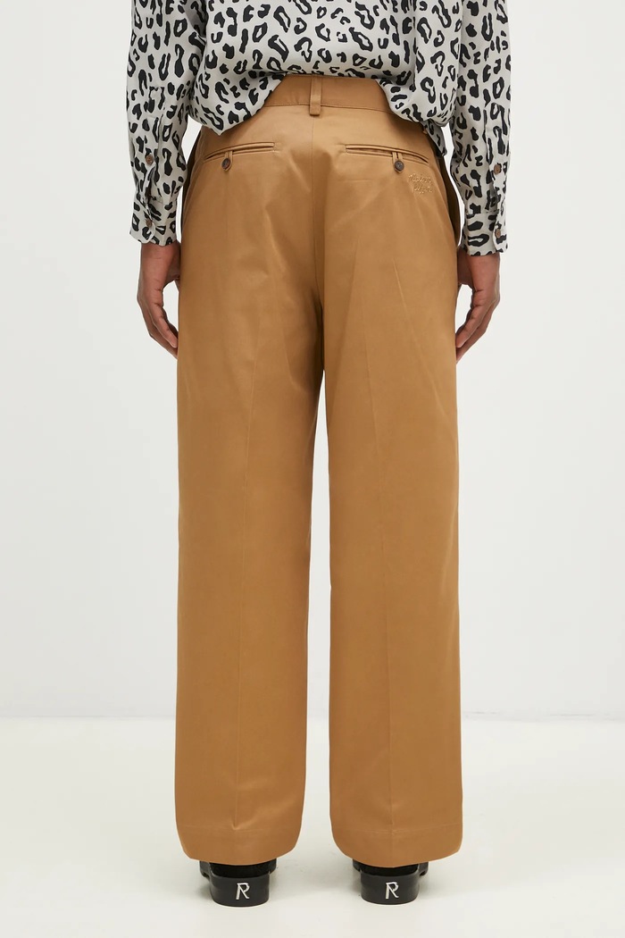 Oblečení Bavlněné kalhoty Maison Kitsuné Relaxed Chino MM01106WW0078 béžová