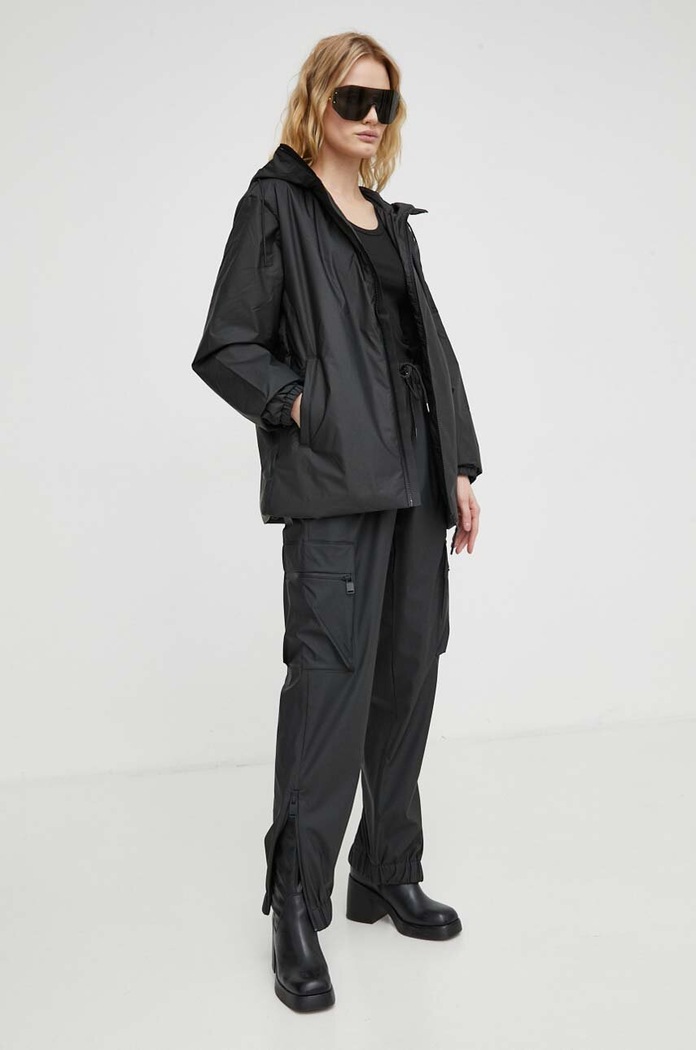 Ρούχα Παντελόνι φόρμας Rains 18850 Pants 18850.01 μαύρο