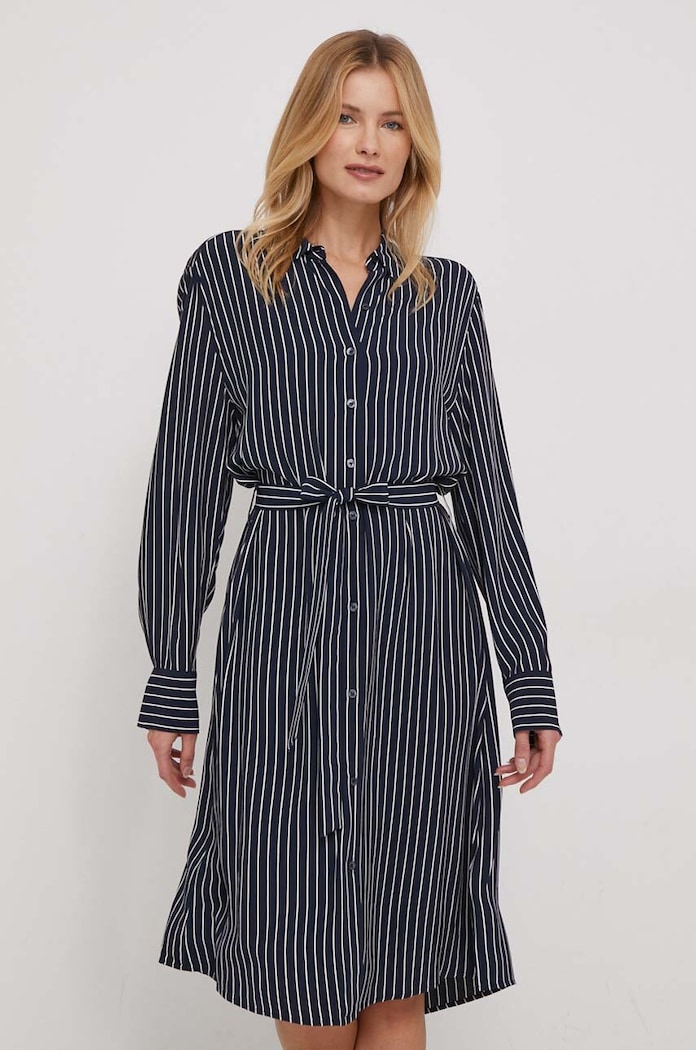 Φόρεμα Tommy Hilfiger WW0WW40563 σκούρο μπλε SS24