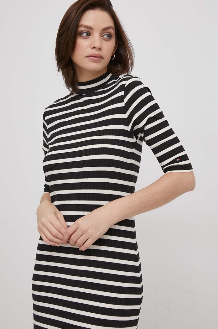 Šaty Tommy Hilfiger černá WW0WW40610
