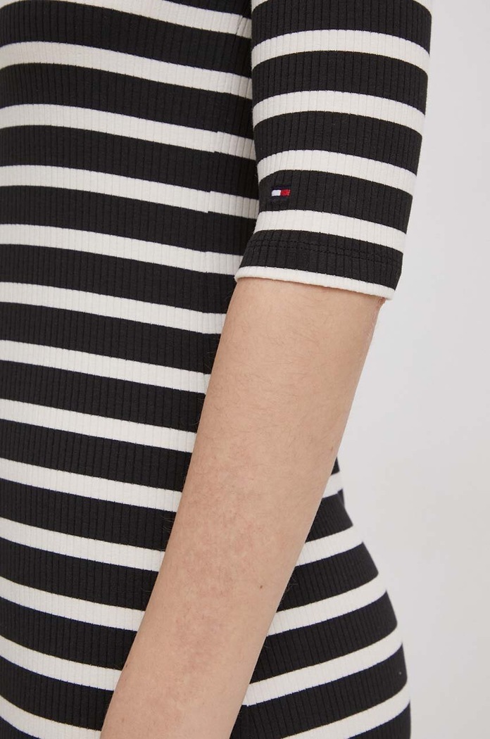 Šaty Tommy Hilfiger WW0WW40610 černá