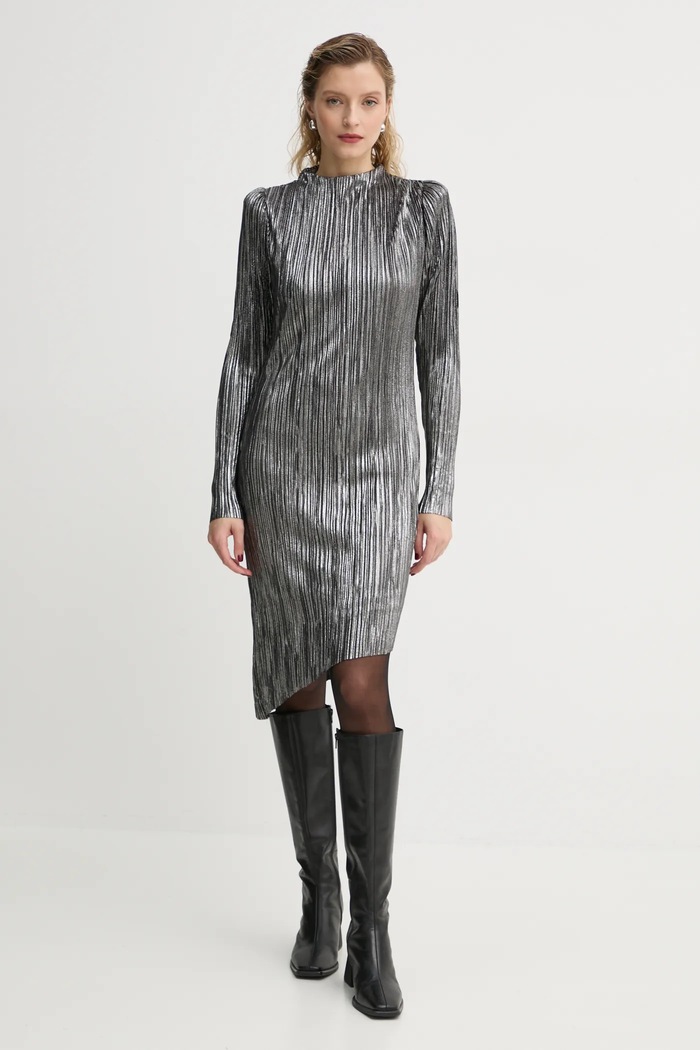 Haljina Bruuns Bazaar BBW3707 srebrna SS25
