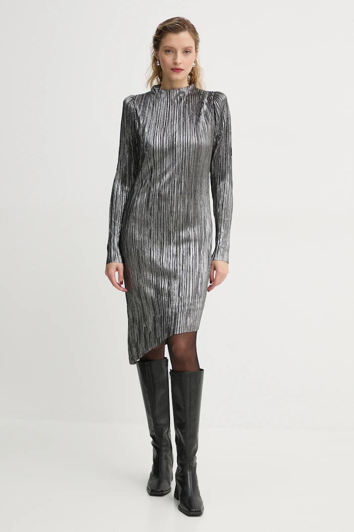 Haljina Bruuns Bazaar BBW3707 srebrna SS25