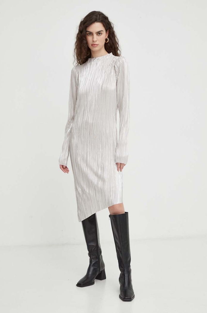 Haljina Bruuns Bazaar BBW3707 srebrna SS25