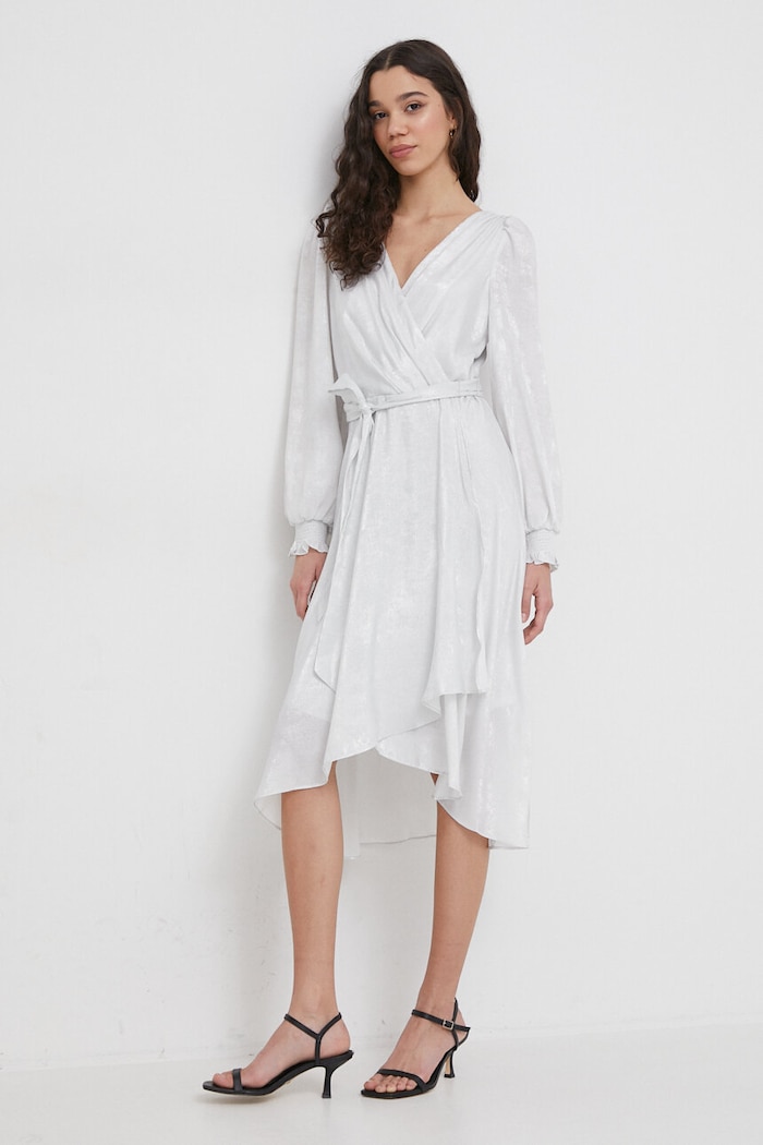 DKNY Sukienka DD3JA479 srebrny SS24