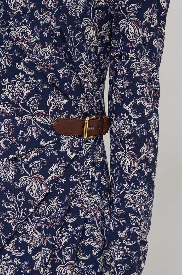 Obleka Lauren Ralph Lauren 250925971 mornarsko modra