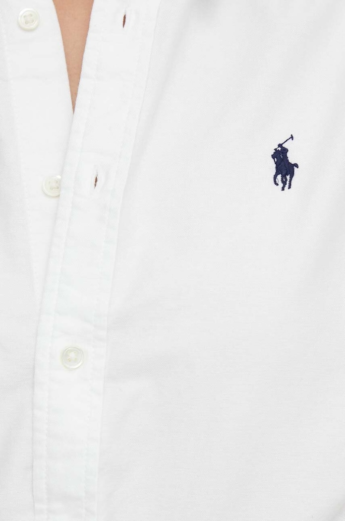 Βαμβακερό φόρεμα Polo Ralph Lauren 211928804 λευκό