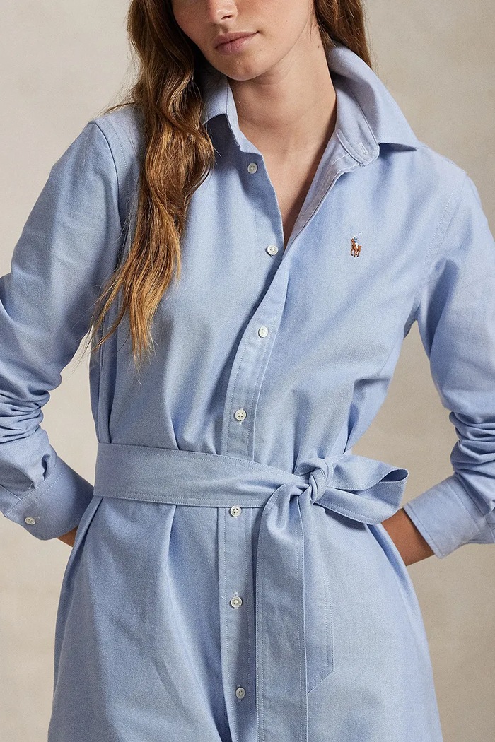 Bavlněné šaty Polo Ralph Lauren modrá 211928804